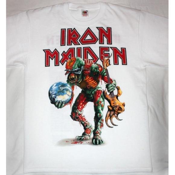Iron Maiden The Final Frontier Tour 2011 New White T-Shirt - Picture 1 of 4